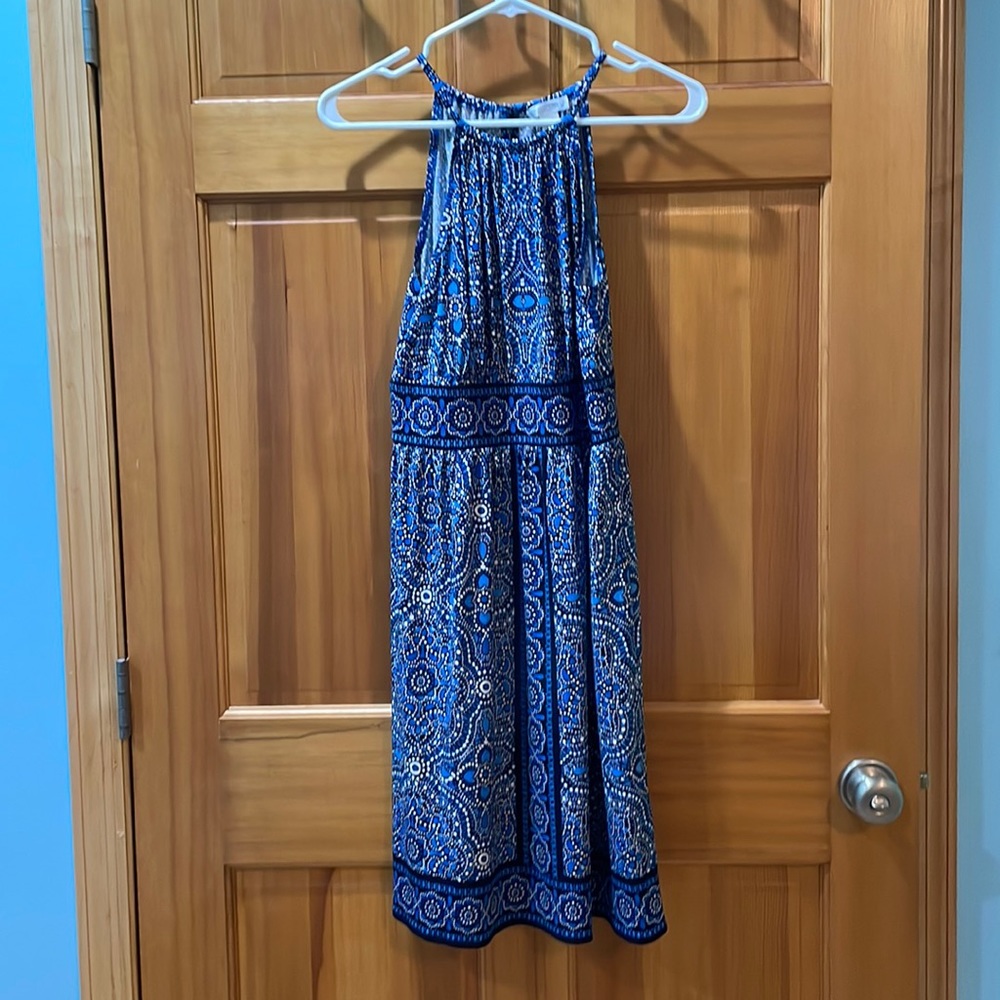 London times blue dress.